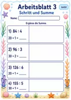 Vorschau - Arbeitsblätter - Division in Schritten | Mathematik Klasse 3 | 6 Arbeitsblätter als PDF - Seite 3