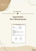 Vorschau - Arbeitsblätter - "Der Gasbrenner": Experiment zu den Flammenzonen - Deckblatt