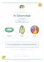 Vorschau - Arbeitsblätter - Bildergeschichte schreiben - Im Schwimmbad - 3 Differenzierungsstufen - Seite 2