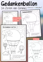 Vorschau - Arbeitsblätter - Gedankenballoon / Gedanken - Corona Sketchnotes - Deckblatt