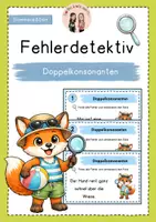 Vorschau - Anderer Materialtyp - Sommer - Fehlerdetektiv Doppelkonsonanten/ Freiarbeit - Deckblatt