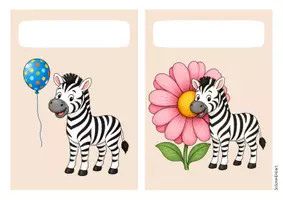 Vorschau - Mal- und Bastelvorlagen - Zebraklasse - Geburtstagsaufsteller (Klassentier) - Seite 3