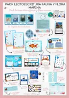 Vista previa - Tarjetas / Manipulativos - PACK LECTOESCRITURA FAUNA Y FLORA MARINA - Portada