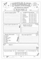 Vorschau - Arbeitsblätter - Feedback Schuljahresende - Schülerfeedback für Lehrkräfte - Reflexionsbogen - Seite 1