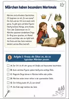 Vorschau - Arbeitsblätter - Märchen-Themenheft Klasse 3 -4 Lesen und Schreiben - Seite 1