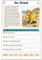 Vorschau - Arbeitsblätter - Strand, Meer und Küste Klasse 3 -4 Lesen und Verstehen - Seite 1