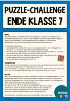 Vorschau - Arbeitsblätter - Puzzle Challenge Klasse 7 #Schuljahresende - Seite 1