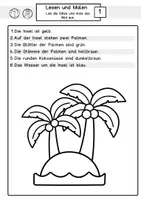 Vorschau - Arbeitsblätter - Lesen und Malen Klasse 1, Klasse 2 - Sommer Lesen lernen - Seite 2