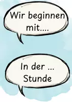 Vorschau - Fördermaterial/Inklusion - Unser Tag Wortweitergabe Satzstarter zur Stundenplanvorstellung - Deckblatt
