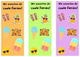 Vorschau - Anderer Materialtyp - Coole Ferien Vorlage - Deckblatt