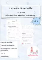 Vorschau - Arbeitsblätter - Mathe Lernzielkontrollen/ Arbeiten Materialpaket Klasse 3 - Seite 1