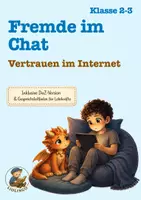 Vorschau - Arbeitsblätter - Cybergrooming in der Grundschule – differenziertes Leseheft (3 Niveaustufen, auch für schwache Leser & DaZ) - Deckblatt