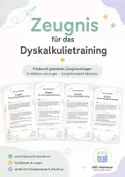 Vorschau - Anderer Materialtyp - Besonderes Zeugnis - Dyskalkulietraining - Deckblatt