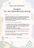 Vorschau - Anderer Materialtyp - Besonderes Zeugnis - Dyskalkulietraining - Seite 1