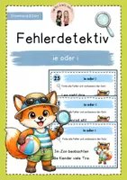 Vorschau - Anderer Materialtyp - Sommer - Fehlerdetektiv ie oder i/ Freiarbeit - Deckblatt