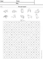 Vorschau - Arbeitsblätter - Pets word search - Seite 1