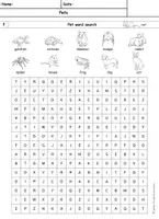 Vorschau - Arbeitsblätter - Pets word search - Seite 2