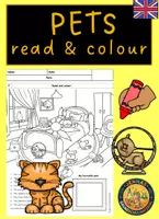 Vorschau - Arbeitsblätter - Read and Colour Pets - Deckblatt