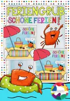 Vorschau - Anderer Materialtyp - Feriengruß Sommerferien - Schöne Ferien! - Deckblatt