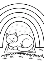 Vorschau - Arbeitsblätter - Katzenmalbuch - Deckblatt