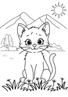 Vorschau - Arbeitsblätter - Katzenmalbuch - Seite 2