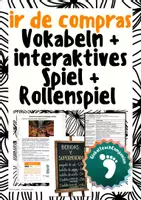 Vorschau - Arbeitsblätter - Spanisch Rollenspiel: Einkaufen auf dem Markt – mit digitalem Vokabelspiel | differenziert | 1./2. Lernjahr - Deckblatt