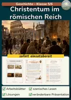 Vorschau - Stundenentwürfe - Christentum im römischen Reich - Deckblatt