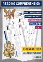Vorschau - Stationenlernen - Reading Comprehension (Gruppenpuzzle) - Gods & Heroes of Bali / Vocabulary Sheets / Differenzierung / Übungen + Lösung - Deckblatt