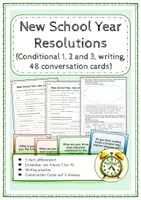 Vorschau - Arbeitsblätter - New School Year Resolutions (7.-10.Klasse, grammar, writing, speaking) - Deckblatt