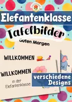 Vorschau - Präsentationen/Tafelbilder - Elefantenklasse - Tafelbilder (Klassentier) - Deckblatt