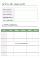 Vista previa - Para docentes: organización, planificación y formación - Planificador Docente (agenda de curso atemporal) - página 1
