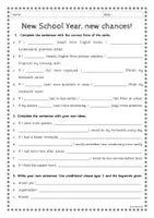 Vorschau - Arbeitsblätter - New School Year Resolutions (7.-10.Klasse, grammar, writing, speaking) - Seite 3