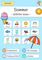 Vorschau - Arbeitsblätter - Sommer - Deckblatt