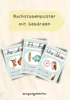 Vorschau - Poster - Buchstabenposter in Schulausgangsschrift - Deckblatt