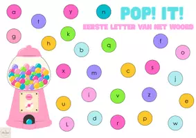 Voorbeeld - Pop! it! eerste letter van het woord - Voorblad