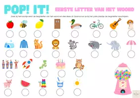 Voorbeeld - Pop! it! eerste letter van het woord - Pagina 1