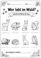 Vorschau - Arbeitsblätter - Heimische Wildtiere - Arbeitsblätter Freebie - Seite 1
