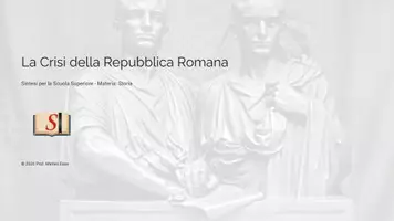 anteprima - Presentazioni / Lavagne - La Crisi della Repubblica Romana: dai Gracchi a Silla - Pagina di copertina