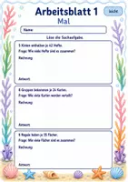 Vorschau - Arbeitsblätter - Sachaufgaben Mal Geteilt | Mathematik Klasse 3 | 6 Arbeitsblätter als PDF - Seite 1
