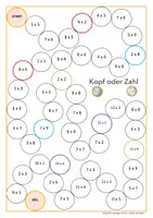 Vorschau - Spiele - Lernspiel zum 1 x1 (Einmaleins): Kopf oder Zahl - Deckblatt
