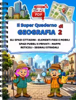 anteprima - Esercizi - SUPER QUADERNO DI GEOGRAFIA 2 - Gli spazi cittadini - Pagina di copertina