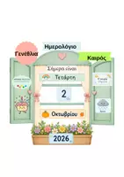 Προεπισκόπηση - Διαδραστικό υλικό - Ημερολόγιο, γενέθλια, καιρός- Εποπτικό υλικό - Σελίδα 3