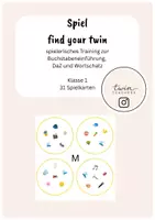 Vorschau - Spiele - Spiel: Find your twin! Buchstabeneinführung M - Deckblatt