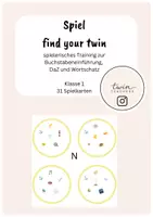 Vorschau - Spiele - Spiel: Find your twin! Buchstabeneinführung N - Deckblatt