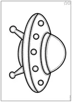 Vorschau - Mal- und Bastelvorlagen - Prickelbilder Weltall Weltraum – 8 Motive in Schwarzweiß und Farbe | differenziert | Feinmotorik fördern | Vorschule | Grundschule - Seite 3