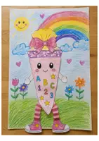 Vorschau - Stundenentwürfe - Schultüte mit Wackelbeinen | Bastelvorlage zur Einschulung | Grundschule Kunst Klasse 1/2 Schulanfang - ohne Vorbereitung - Seite 2