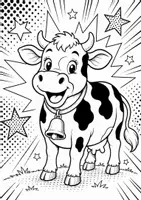 Vorschau - Mal- und Bastelvorlagen - KOSTENLOS – Bauernhoftiere – POP Art Ausmalbilder | 15 kreative Malvorlagen | Bauernhof - Seite 1