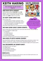 Vorschau - Arbeitsblätter - Infoblatt Keith Haring, Pablo Picasso (Künstlermappe) - Deckblatt