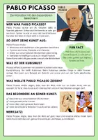 Vorschau - Arbeitsblätter - Infoblatt Keith Haring, Pablo Picasso (Künstlermappe) - Seite 2