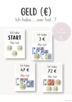 Vorschau - Spiele - Geldbeträge bis 100 € (nur €) | Ich habe..., wer hat...? - Deckblatt